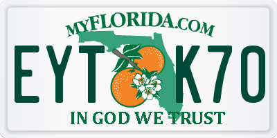 FL license plate EYTK70