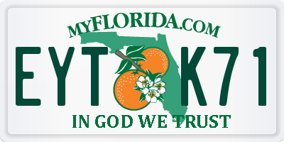 FL license plate EYTK71