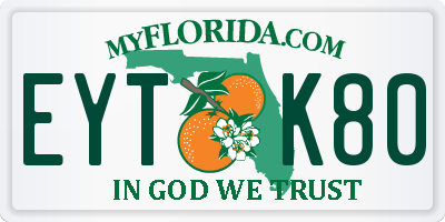 FL license plate EYTK80