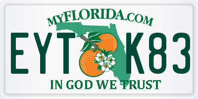 FL license plate EYTK83