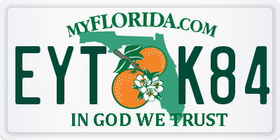 FL license plate EYTK84