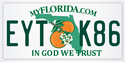 FL license plate EYTK86