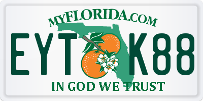 FL license plate EYTK88