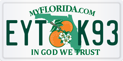 FL license plate EYTK93