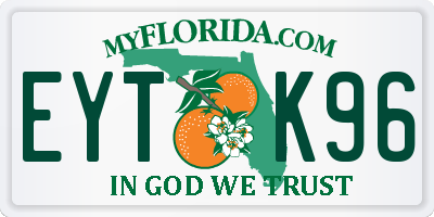 FL license plate EYTK96