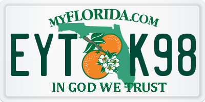 FL license plate EYTK98