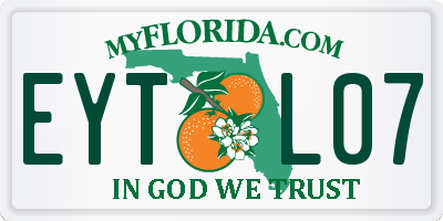 FL license plate EYTL07