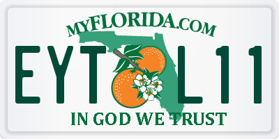FL license plate EYTL11