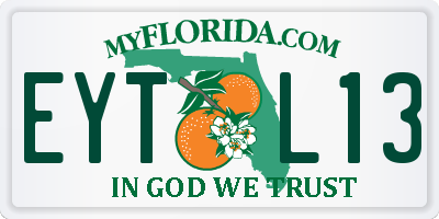 FL license plate EYTL13