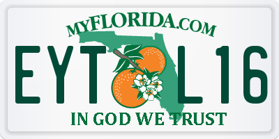 FL license plate EYTL16