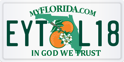 FL license plate EYTL18