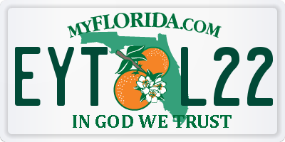 FL license plate EYTL22