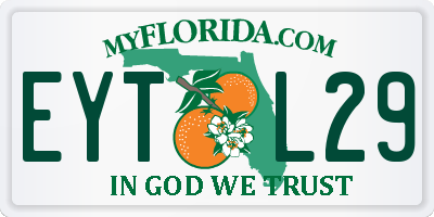 FL license plate EYTL29