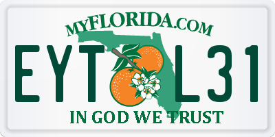 FL license plate EYTL31