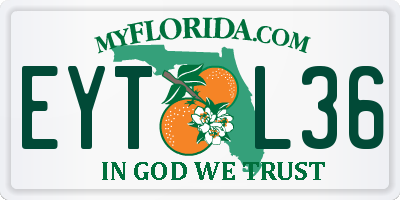 FL license plate EYTL36