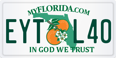 FL license plate EYTL40