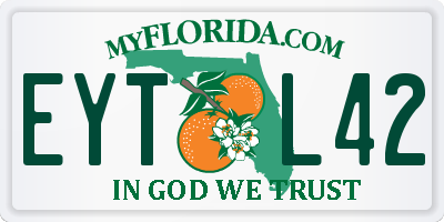 FL license plate EYTL42