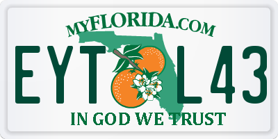 FL license plate EYTL43