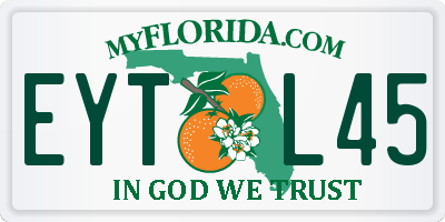 FL license plate EYTL45