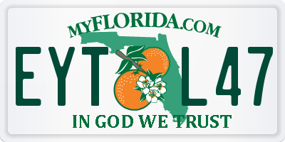 FL license plate EYTL47