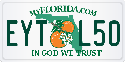 FL license plate EYTL50