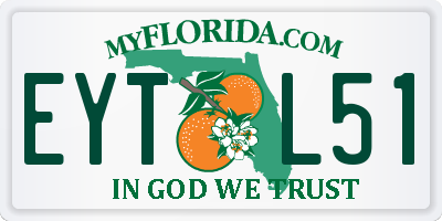 FL license plate EYTL51