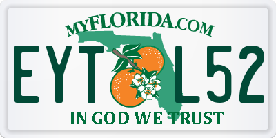 FL license plate EYTL52