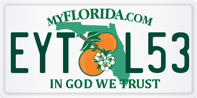 FL license plate EYTL53