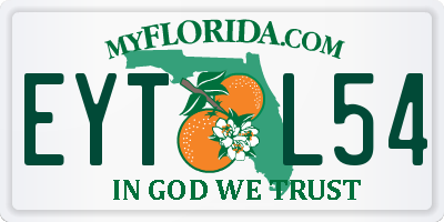 FL license plate EYTL54