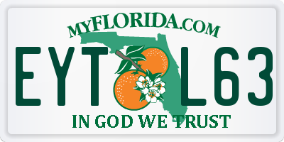 FL license plate EYTL63