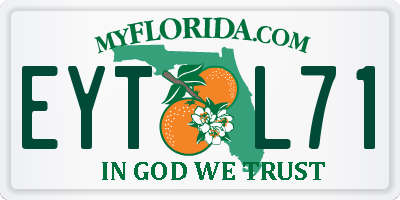 FL license plate EYTL71