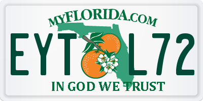 FL license plate EYTL72