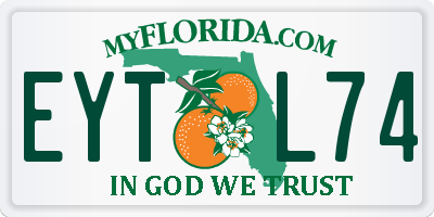 FL license plate EYTL74