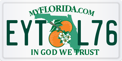 FL license plate EYTL76