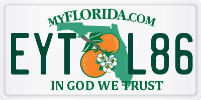FL license plate EYTL86
