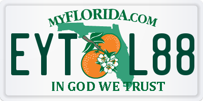 FL license plate EYTL88