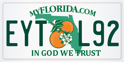 FL license plate EYTL92