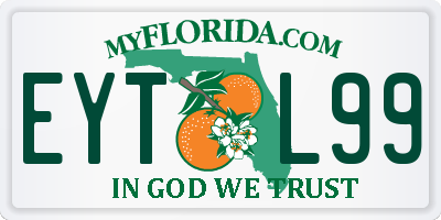 FL license plate EYTL99