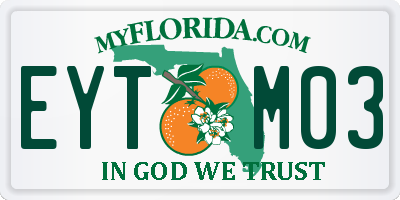 FL license plate EYTM03