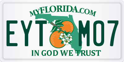 FL license plate EYTM07