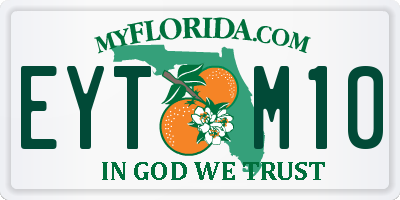 FL license plate EYTM10