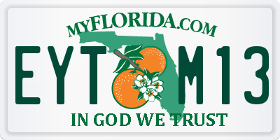 FL license plate EYTM13