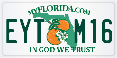 FL license plate EYTM16