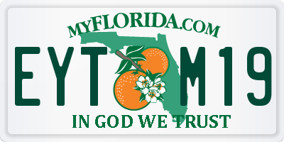 FL license plate EYTM19
