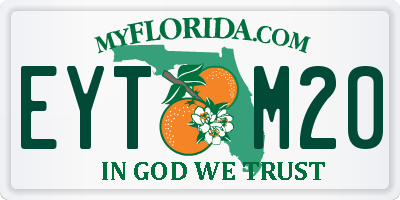 FL license plate EYTM20