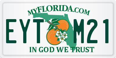 FL license plate EYTM21