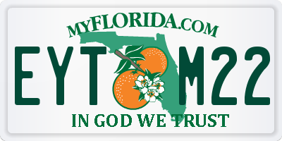 FL license plate EYTM22