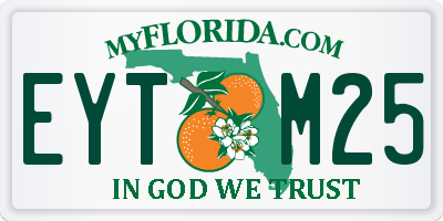 FL license plate EYTM25