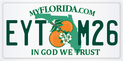 FL license plate EYTM26