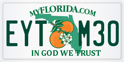 FL license plate EYTM30